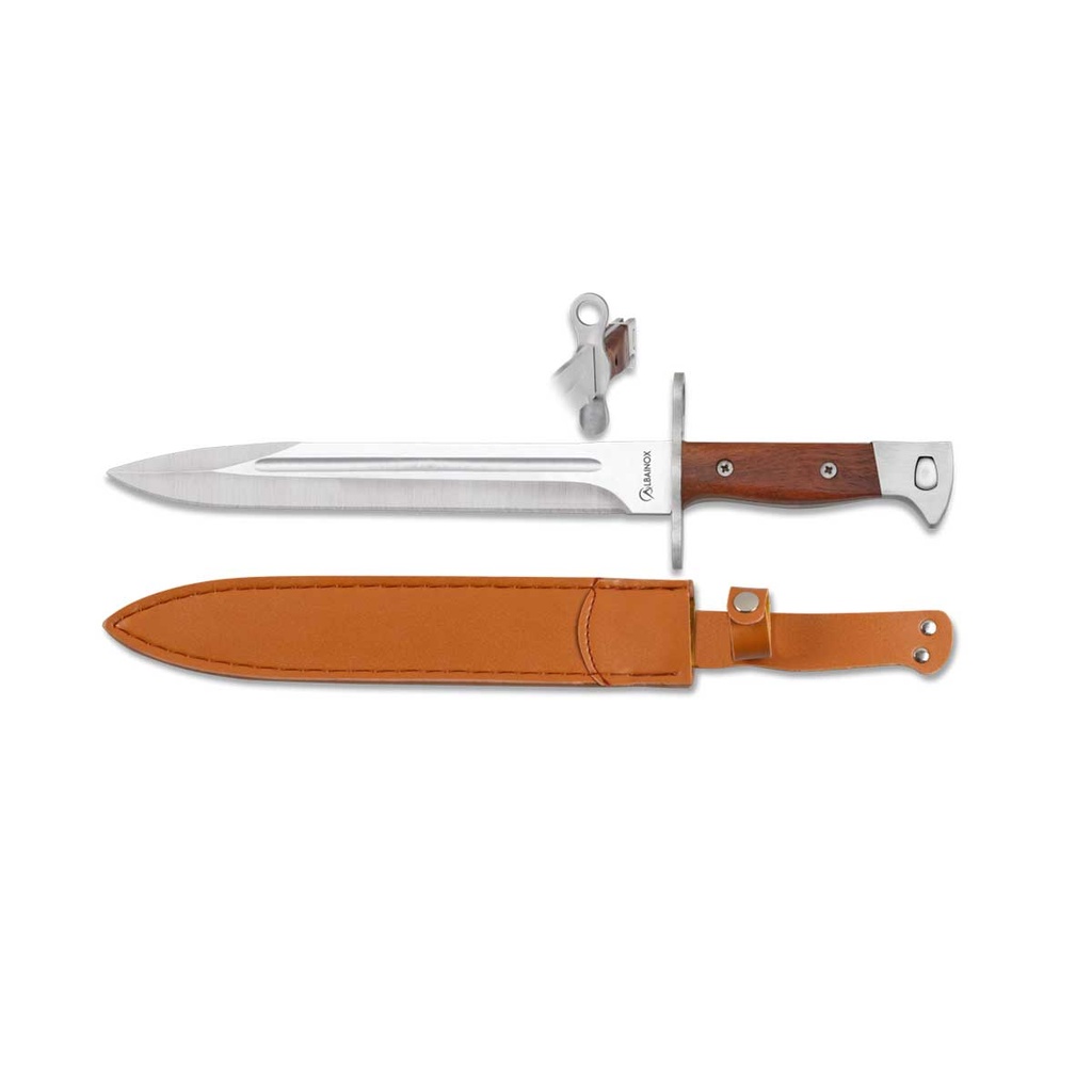 CUCHILLO ALBAINOX BAYONETA 23 CM MARRON