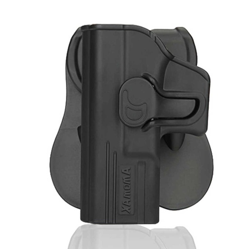 [AM-G19G2L] FUNDA PISTOLA RIGIDA ZURDOS AMOMAX GLOCK 19/23/32 NEGRA