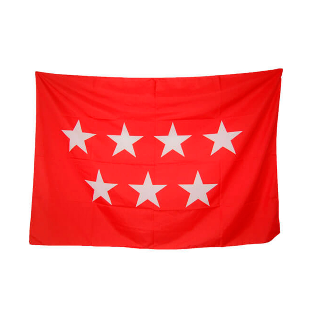 BANDERA COMUNIDAD MADRID RASO 150 X 90 ROJA