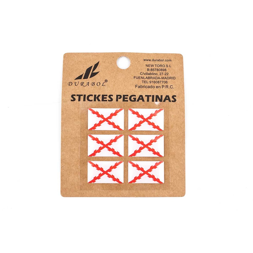 PEGATINA BORGOÑA ABULTADA 6PCS