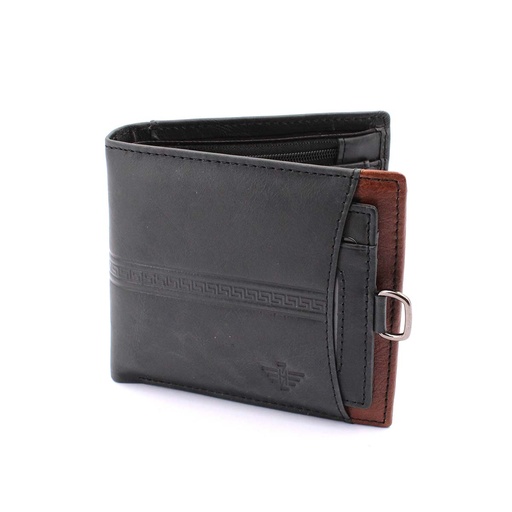 [XM012] CARTERA PIEL TARJETERO EXTRAIBLE NEGRA