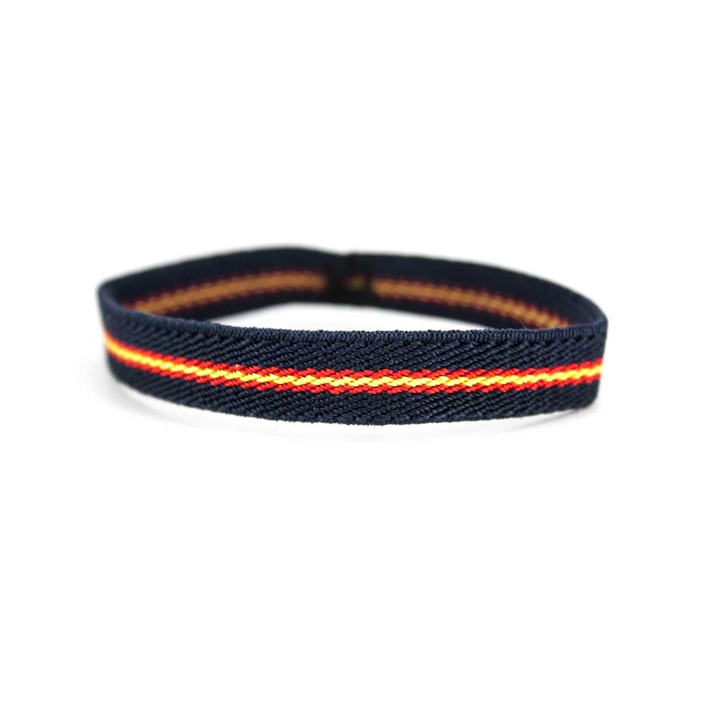 PULSERA ESPAÑA ELASTICA ESTRECHA MARINO
