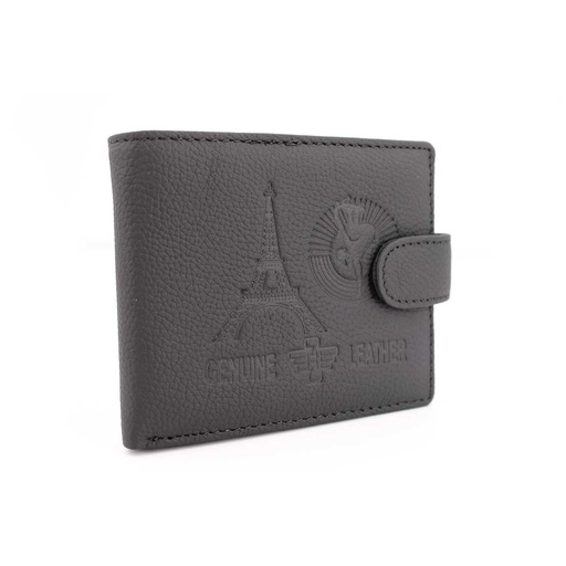 [TVK2342/TVK2306] CARTERA PIEL TORRE EIFEL NEGRA