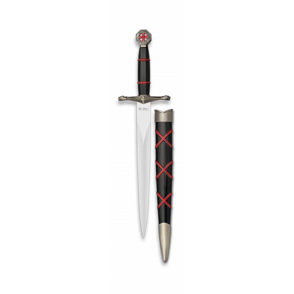 DAGA ALBAINOX TEMPLARIA  23.7 CM NEGRA-ROJA