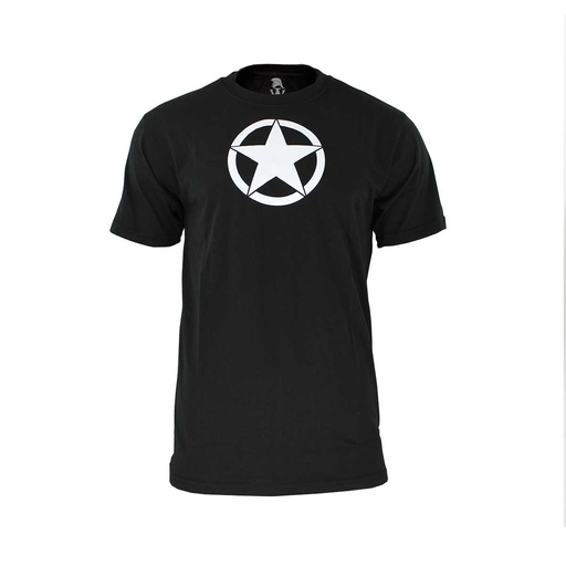 [IW1095-BK-S] CAMISETA IMMORTAL ESTRELLA CIRCULO NEGRA (S)