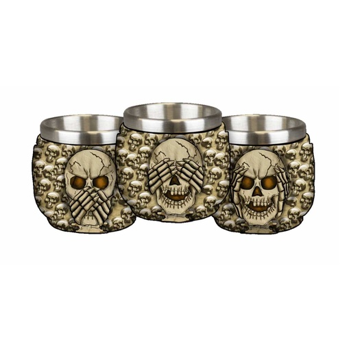 [39422] VASO CHUPITO CALAVERAS BEIGE