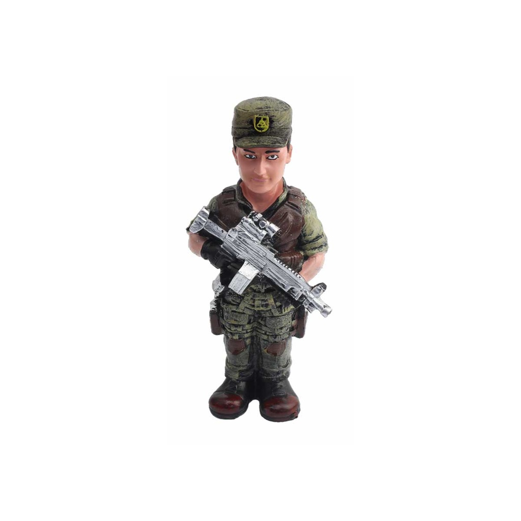 FIGURA RESINA SOLDADO GORRA FUSIL 16 CM