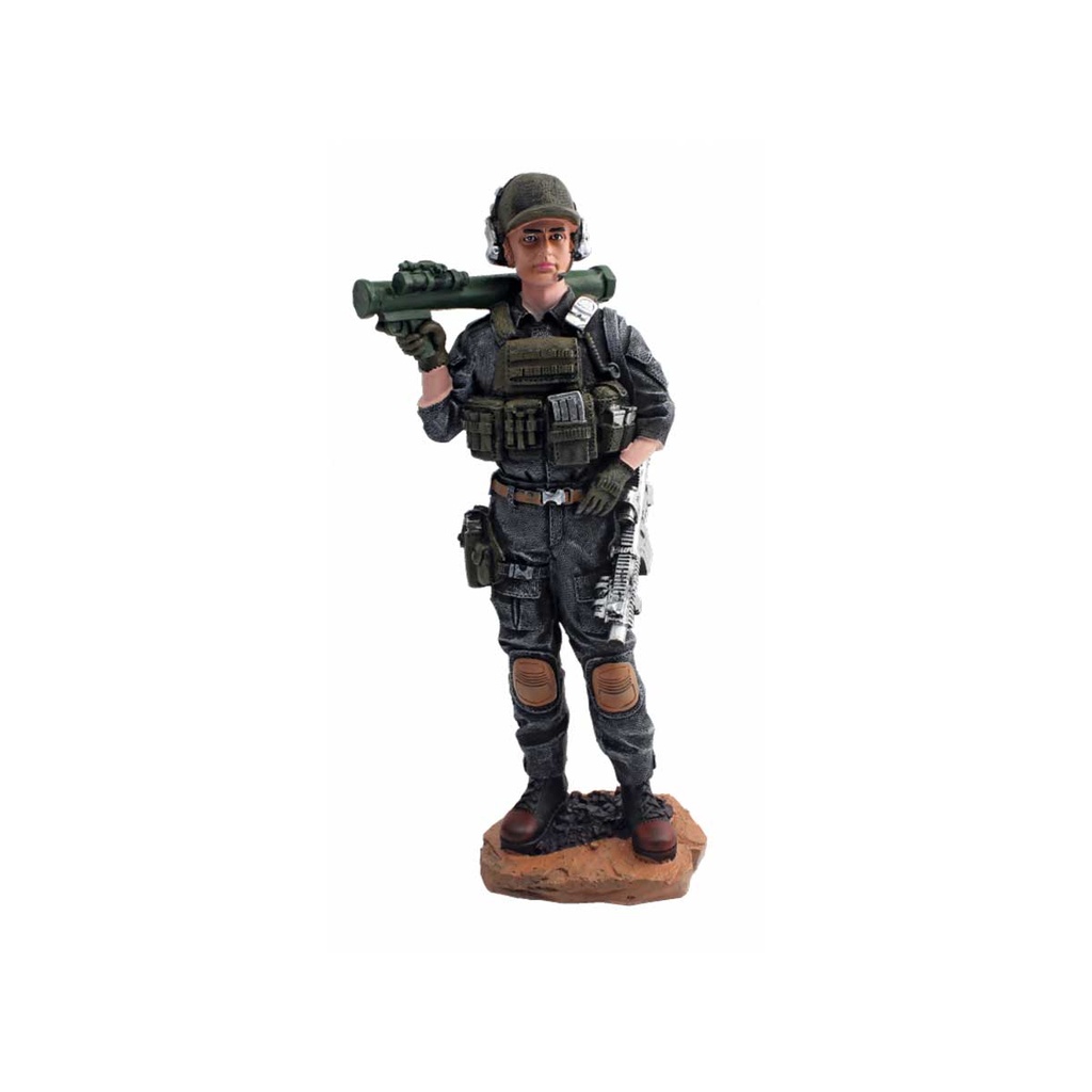 FIGURA RESINA SOLDADO GAFAS BAZO0KA 30 CM
