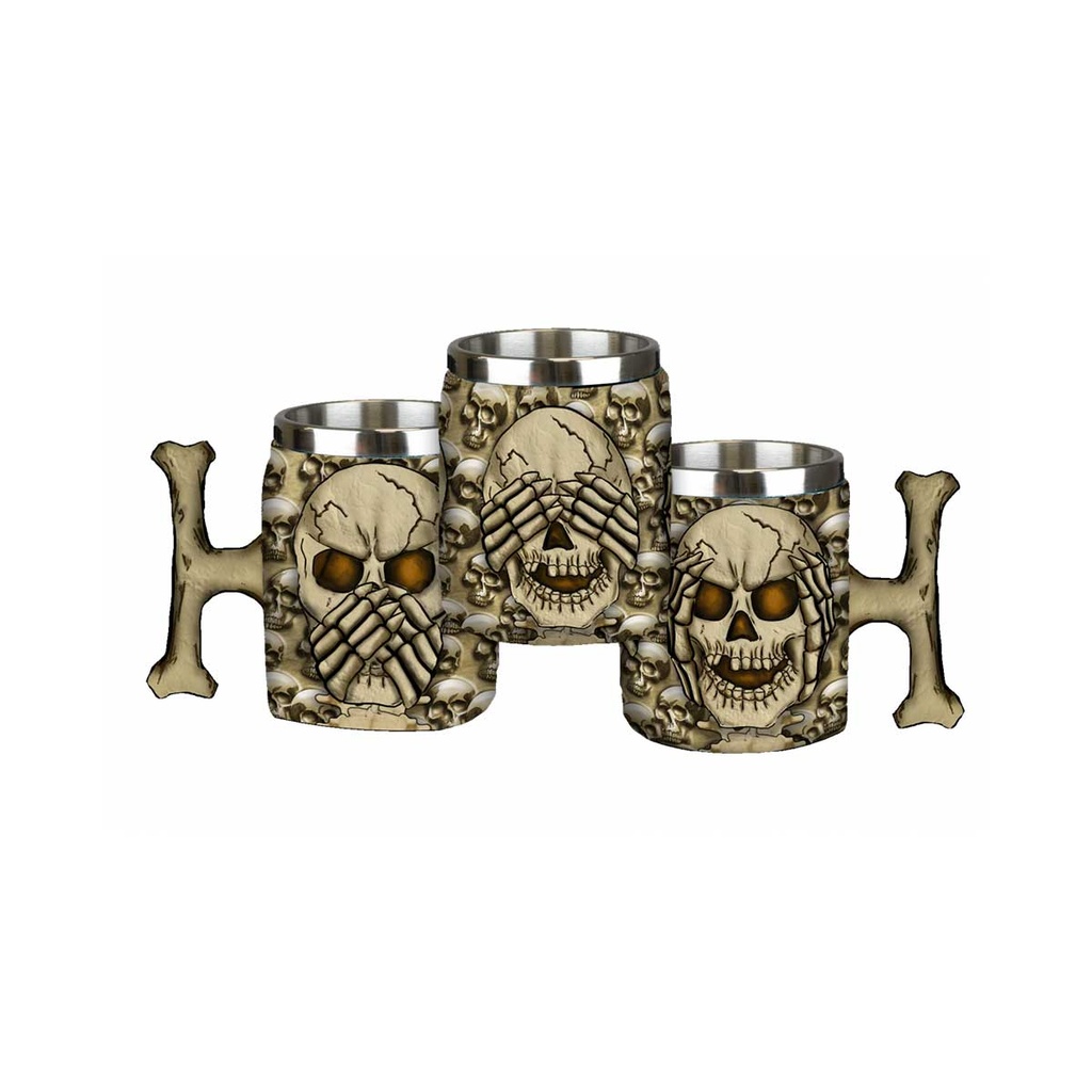 TAZA RESINA TEMPLARIO CALAVERA