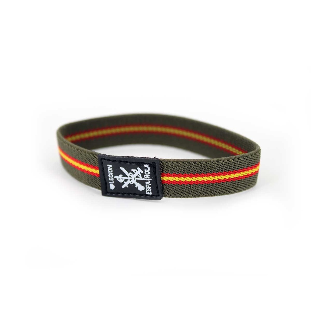 PULSERA ELASTICA ESPAÑA LEGION CENTRO NEGRO VERDE