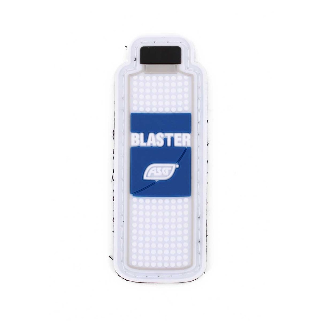 PARCHE PVC ASG BOLAS BLASTER BLANCO-AZUL