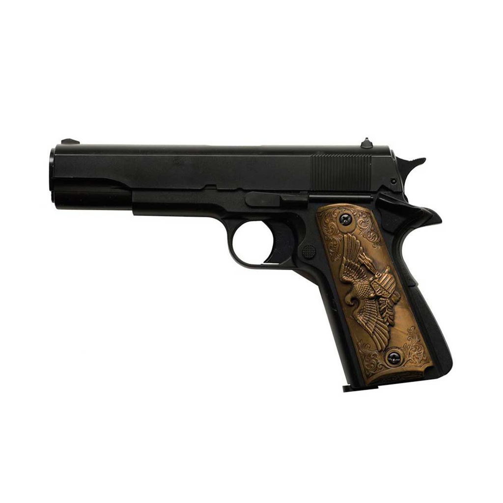 PISTOLA HFC 1911 HG-122B GAS NEGRA-DORADA