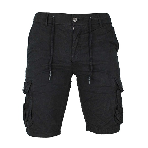 [7126-BK-30] PANTALON LEOX CARGO CORTO NEGRO (30)