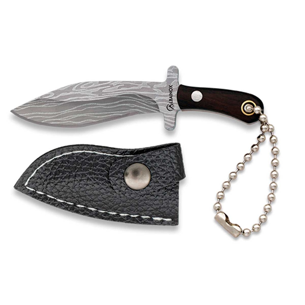 LLAVERO CUCHILLO BOWIE C/FUNDA PLATA
