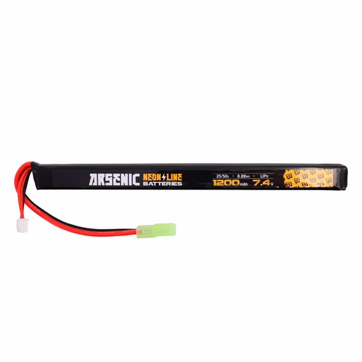 [ARS-1001] BATERIA ARSENIC PRO LIPO 7.4V 1200MAH 25C/50C 1STICK NEGRA