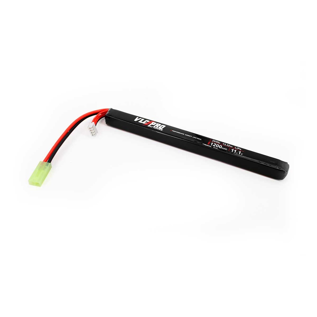 BATERIA VLC PRO LIPO 11.1V 1200MAH 25C 50C 1STICK NEGRA