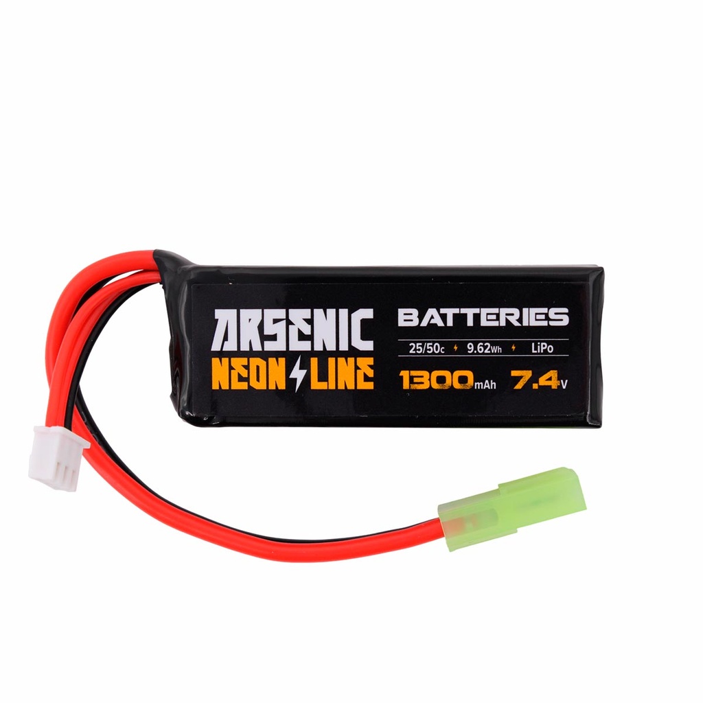 BATERIA ARSENIC PRO LIPO 7.4V 1300MAH 25C/50C 1STICK NEGRA