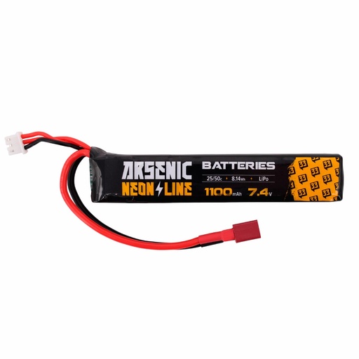 [ARS-1005] BATERIA ARSENIC PRO LIPO 7.4V 1100MAH 25C/50C 1STICK T-DEAN NEGRA