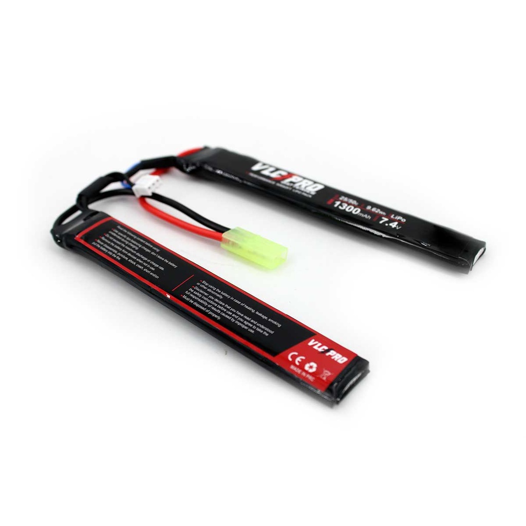 BATERIA VLC PRO LIPO 7.4V 1300MAH 25C/50C 2STICK NEGRA