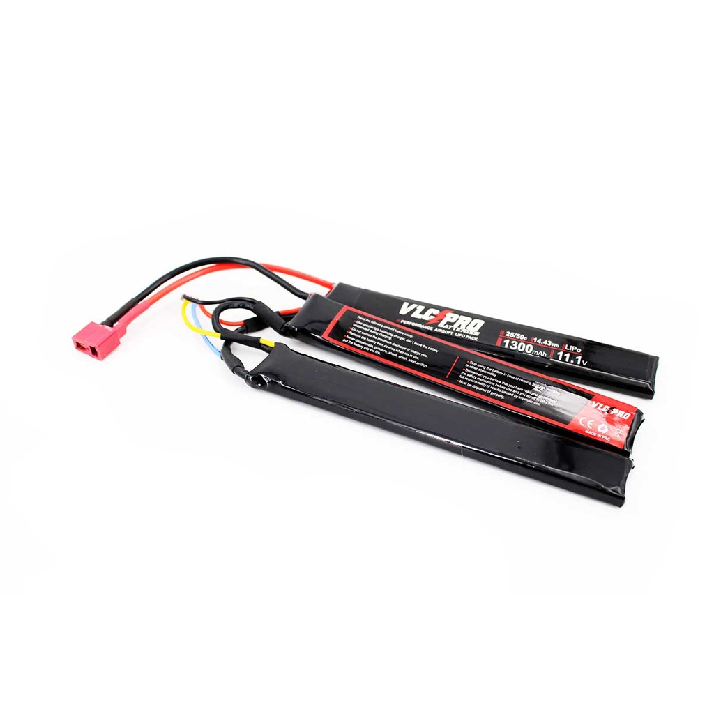 BATERIA VLC PRO LIPO 11.1V 1300MAH 25C/50C 3STICK T-DEAN NEGRA