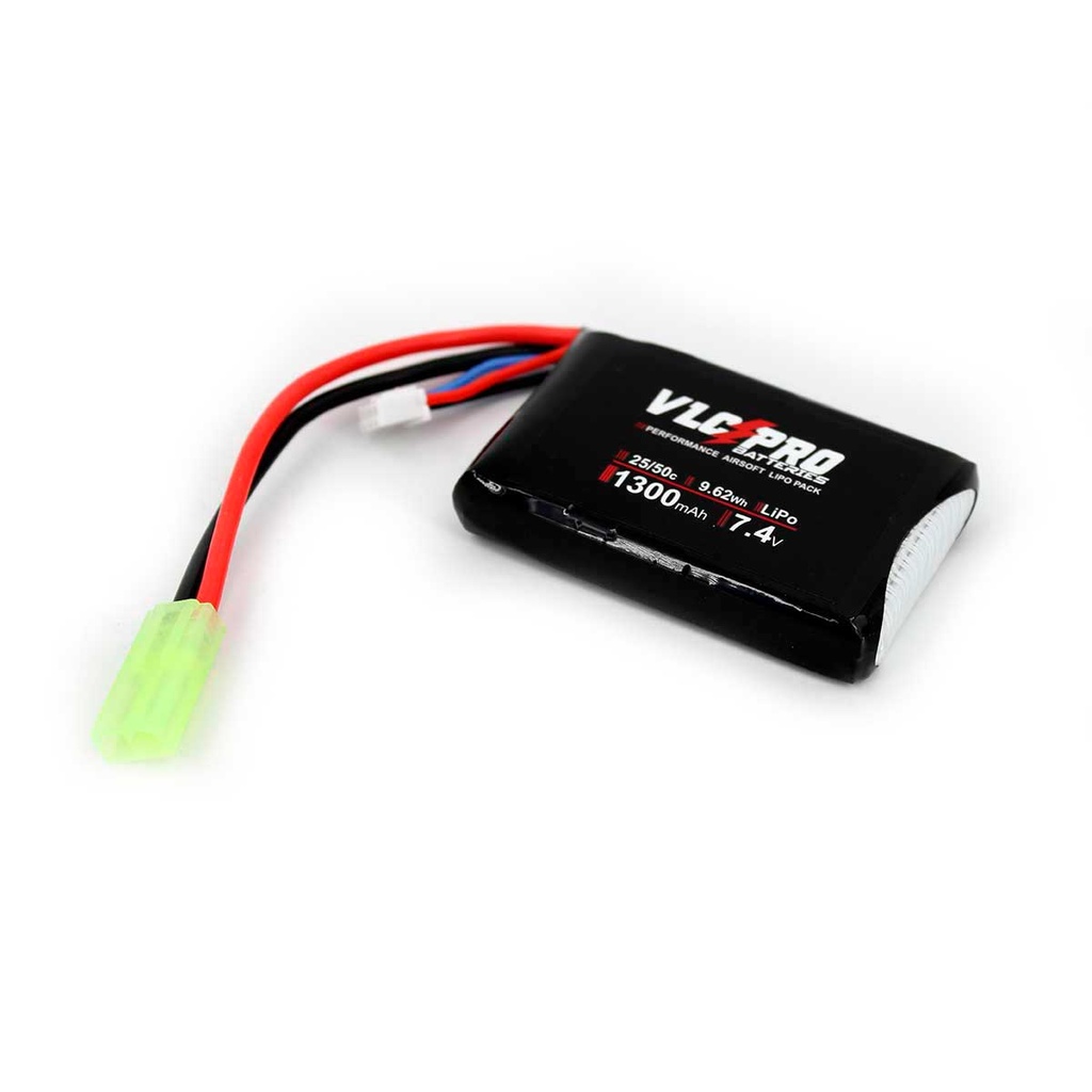 BATERIA VLC PRO LIPO 7.4V 1300MAH 25C/50C 1STICK PEQ. NEGRA