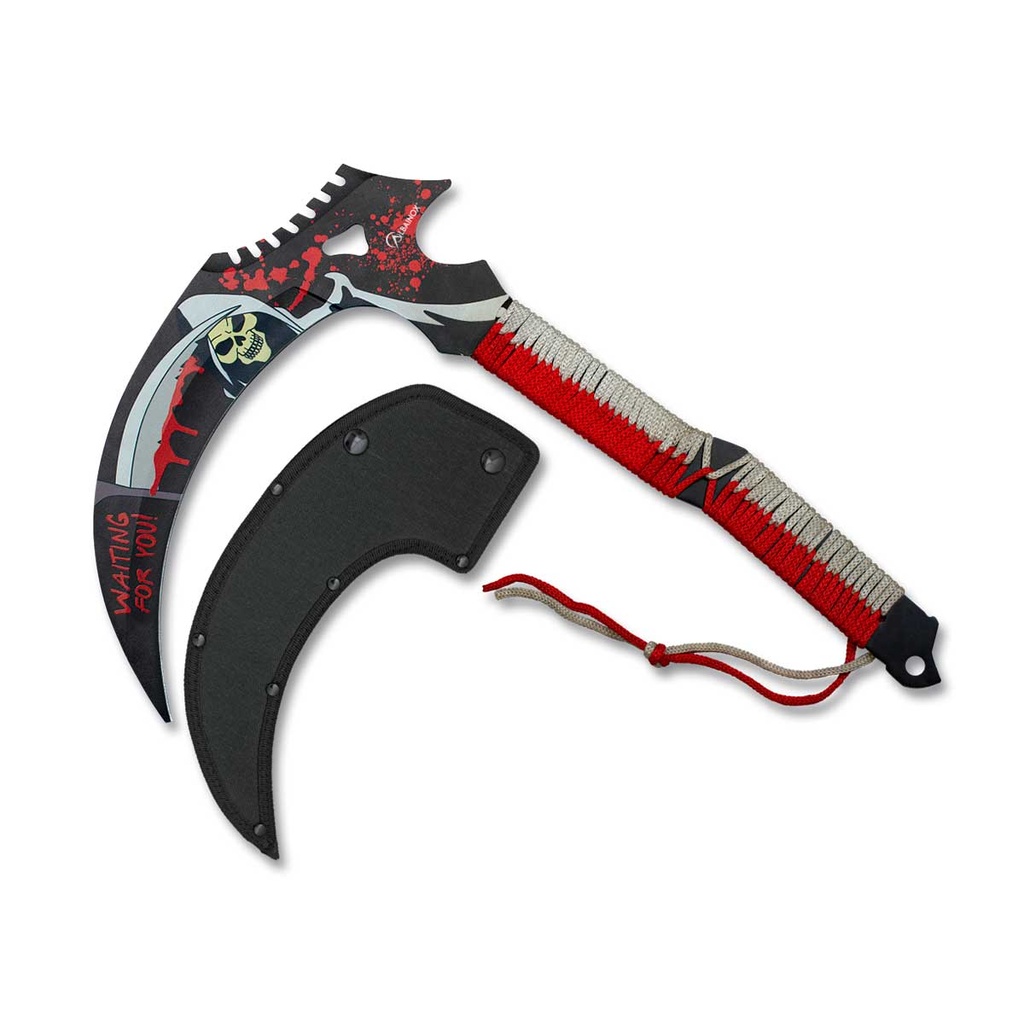 HOZ ALBAINOX HOJA 20.3CM CALAVERA NEGRA-ROJA