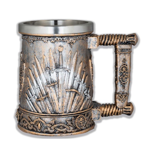 [39606] TAZA RESINA ESPADAS TOLE10 XXL GRIS
