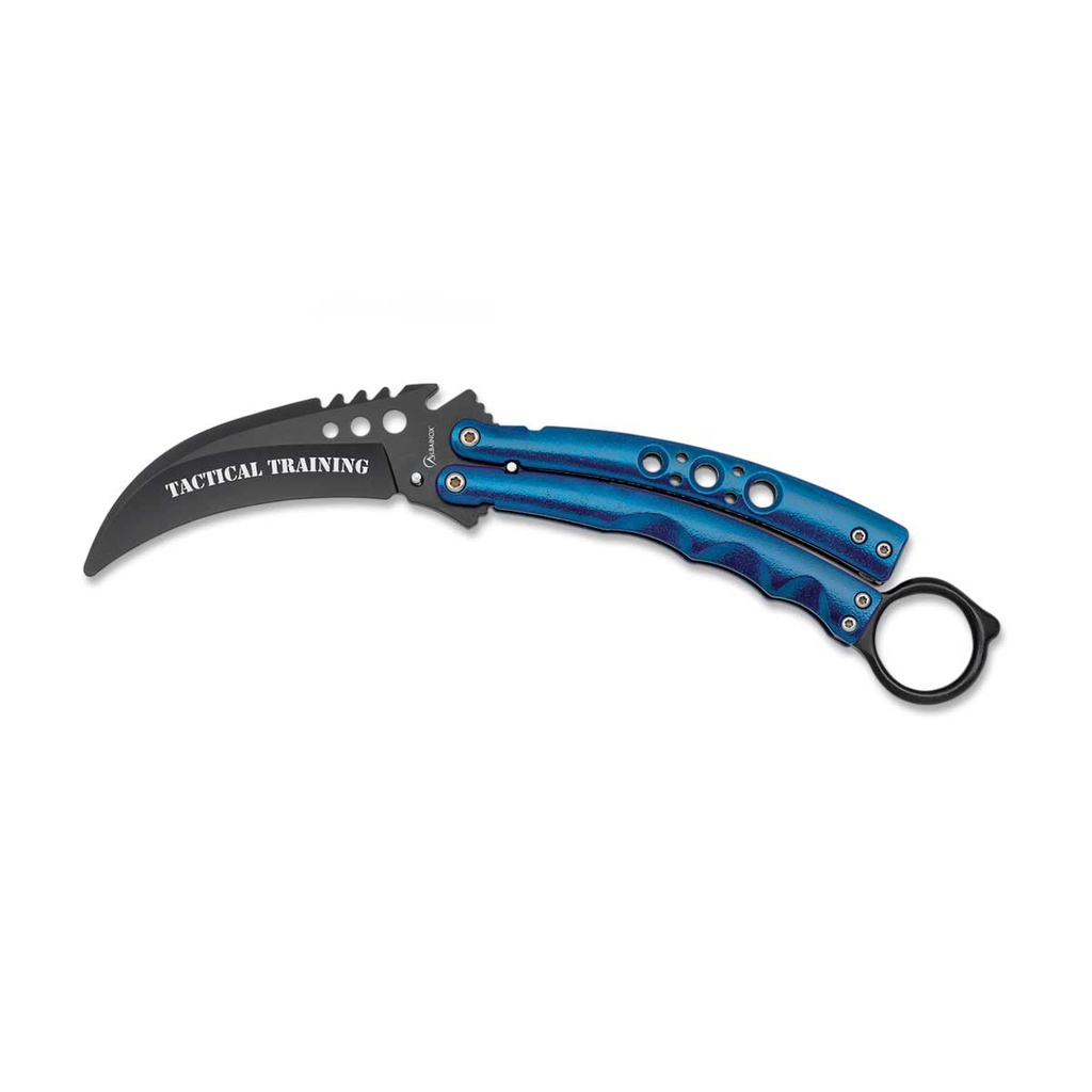 NAVAJA ALBAINOX MARIPOSA KARAMBIT ENTREN. CELESTE