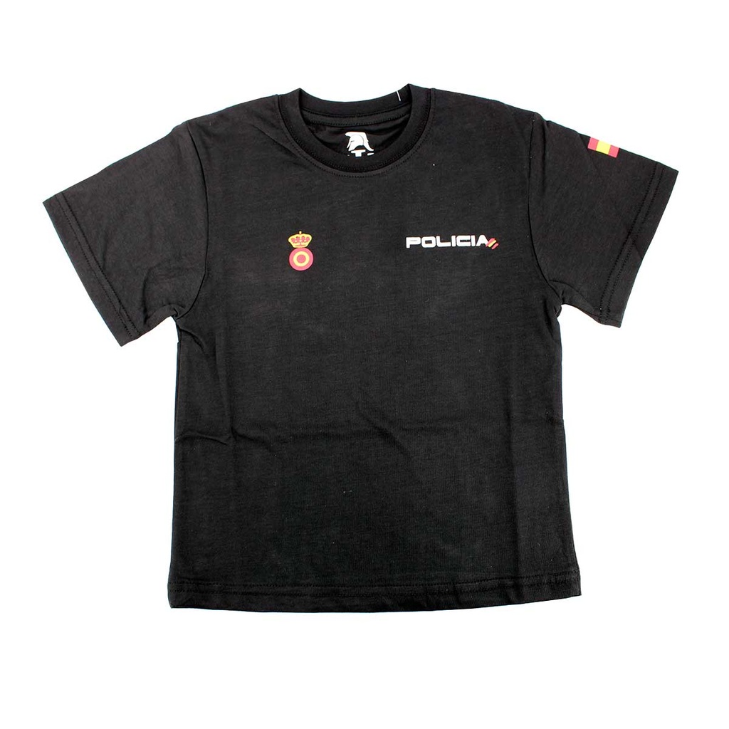CAMISETA IMMORTAL POLICIA NACIONAL NIÑO NEGRA