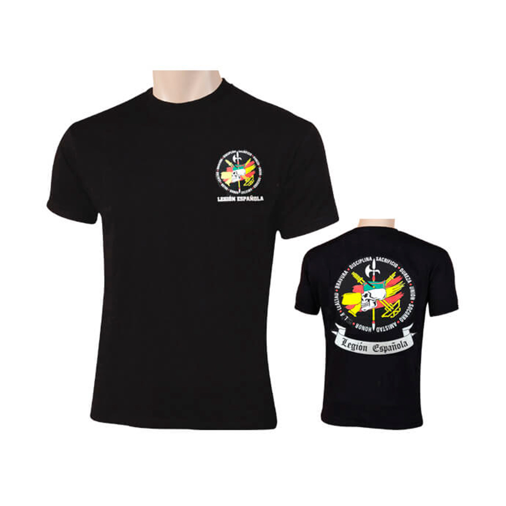 CAMISETA LEGION CALAVERA CHAPIRI NEGRA