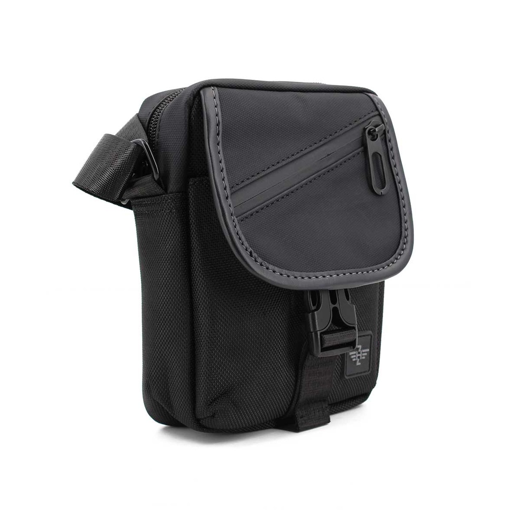 BOLSO ZH NYLON CREMALLERA TAPA NEGRO