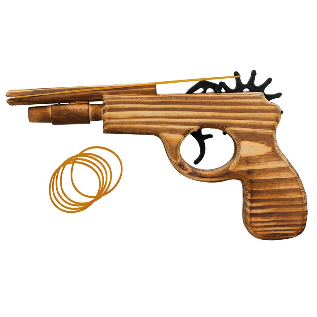 PISTOLA MADERA TIRA GOMAS
