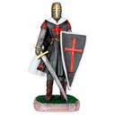 FIGURA TEMPLARIO ESPADA Y ESCUDO 8 CM NEGRO