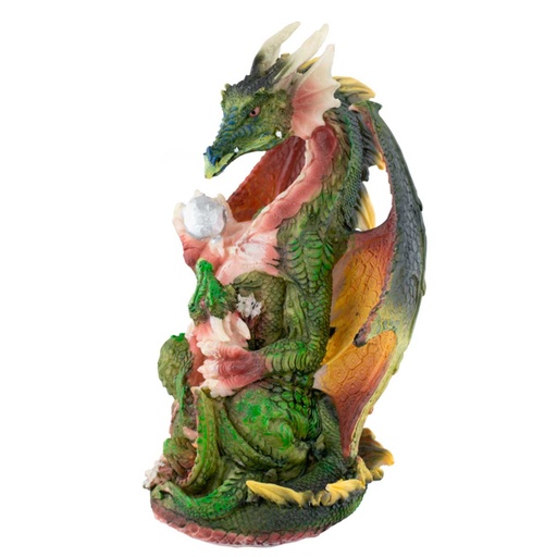 [39558] FIGURA RESINA DRAGON CON BEBE 20  CM