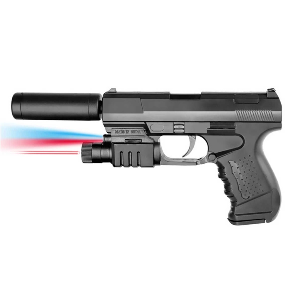 PISTOLA VIGOR MUELLE C/SILENCIADOR NEGRA