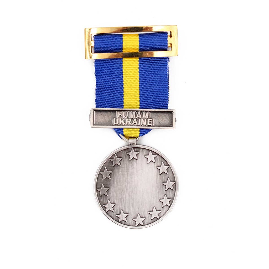MEDALLA UCRANIA  AZUL AMARILLA
