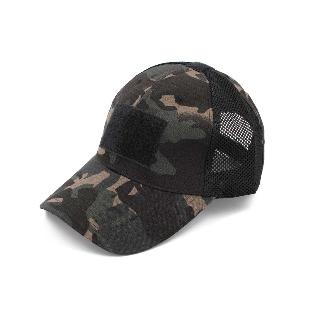 GORRA AIRSOFT REJILLA VELCROS MULTICAM BLACK