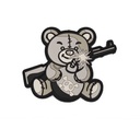 PARCHE IMMORTAL PVC 3D TEDDY TERROR GRIS