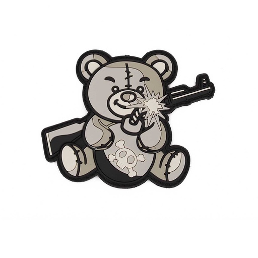 [IW-08247-GR] PARCHE IMMORTAL PVC 3D TEDDY TERROR GRIS