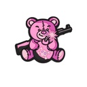 PARCHE IMMORTAL PVC 3D TEDDY TERROR ROSA