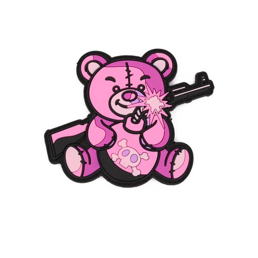 [IW-08248-PK] PARCHE IMMORTAL PVC 3D TEDDY TERROR ROSA