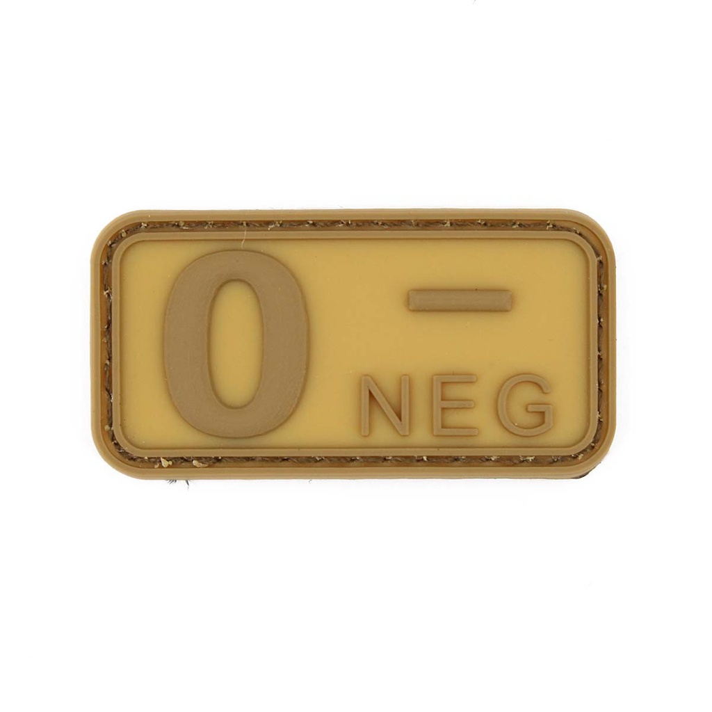 PARCHE IMMORTAL PVC GRUPO SANGUINEO 0 NEGATIVO TAN