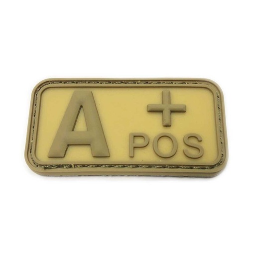 [IW-08272-CO] PARCHE IMMORTAL PVC GRUPO SANGUINEO A POSITIVO TAN