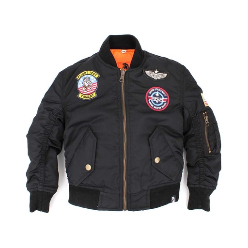 [IW-200100-BK-2XS] CAZADORA BOMBER IMMORTAL NIÑO PARCHES NEGRA (2XS)