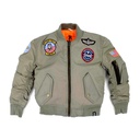 CAZADORA BOMBER IMMORTAL NIÑO PARCHES VERDE