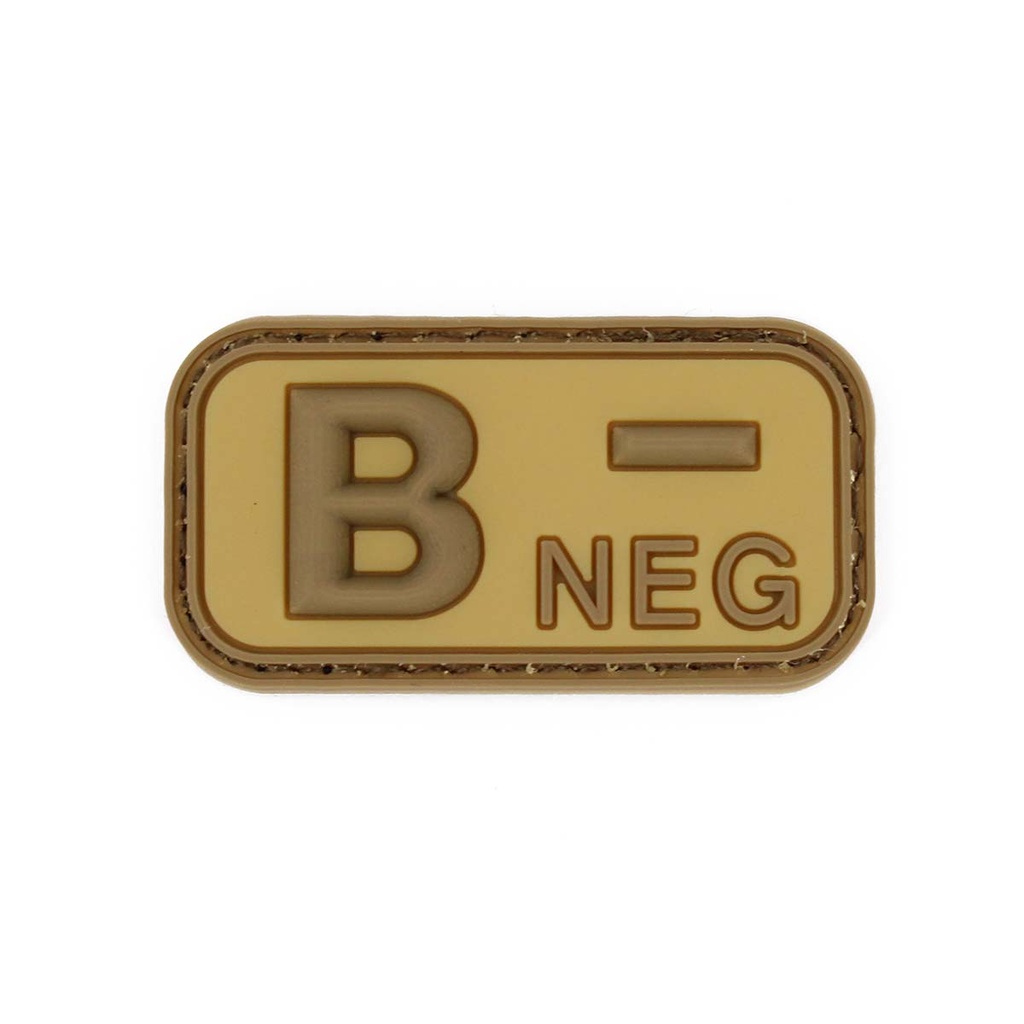 PARCHE IMMORTAL PVC GRUPO SANGUINEO B NEGATIVO TAN