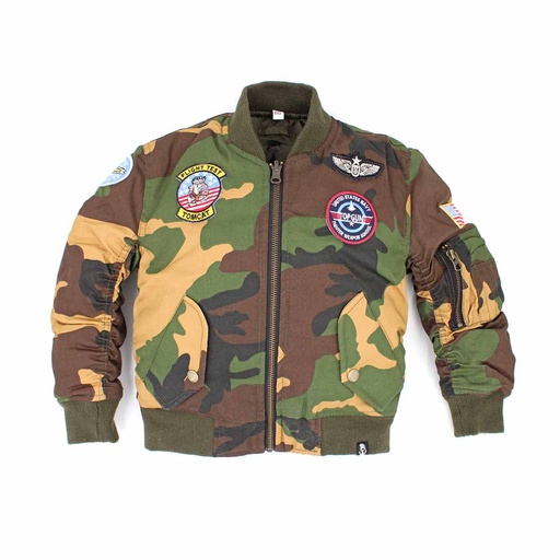 [IW-200102-WL-2XS] CAZADORA BOMBER IMMORTAL NIÑO PARCHES CAMO (2XS)