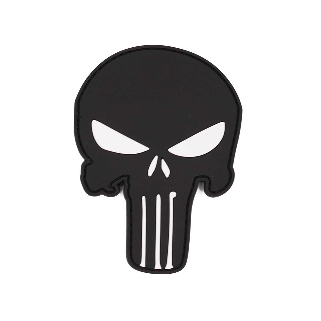PARCHE IMMORTAL PVC 3D PUNISHER NEGRO-BLANCO