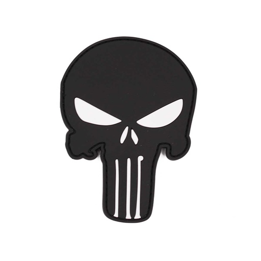 [IW-08286-BK] PARCHE IMMORTAL PVC 3D PUNISHER NEGRO-BLANCO