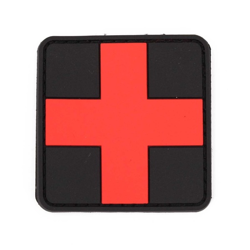 [IW-08291-RD] PARCHE IMMORTAL PVC MEDICO NEGRO-ROJO